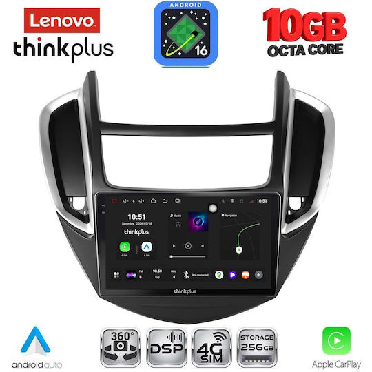 Lenovo Auto-Audiosystem für BMW X2 / X6 Chevrolet Trax 2014–2022 (Bluetooth/USB/WiFi/GPS/Apple CarPlay/Android Auto) mit 9"-Touchscreen