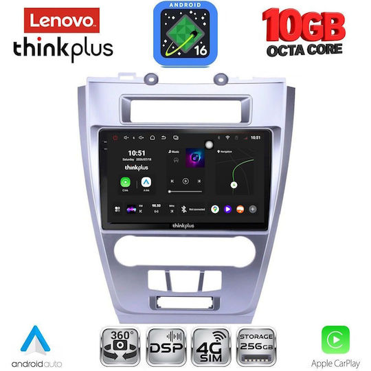 Lenovo Auto-Audiosystem für BMW X2 / X6 und Ford Fusion 2012–2017 (Bluetooth/USB/WiFi/GPS/Apple CarPlay/Android Auto) mit 10-Zoll-Touchscreen