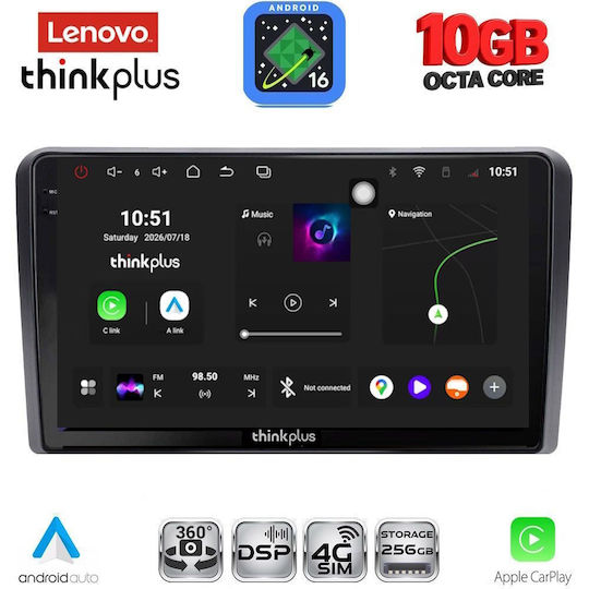 Lenovo Car Audio System for BMW X2 / X6 2007-2011 (Bluetooth/USB/WiFi/GPS/Apple CarPlay/Android Auto) with 9" Touch Screen