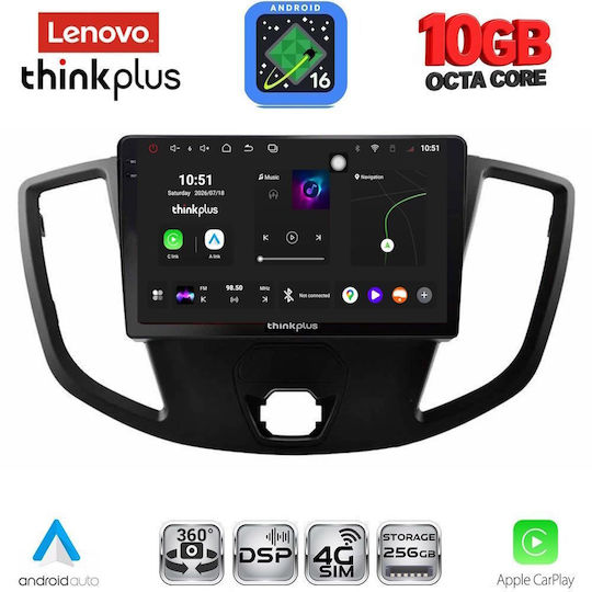 Lenovo Auto-Audiosystem für BMW X2 / X6 Ford Transit 2014–2020 (Bluetooth/USB/WiFi/GPS/Apple-Carplay/Android-Auto) mit 9" Touchscreen