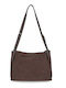 Leather Women's Shoulder Bag Suede Brown Suede