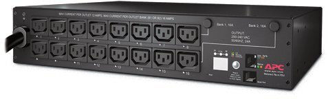 APC AP7911B Блок за Разпределение на Електрозахранването PDU 2U Черен 16 Изхода за Променлив Ток
