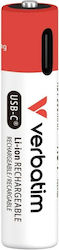 Verbatim Baterii Reîncărcabile AAA 500mAh 1.5V 4 Buc