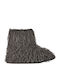 Classic Short Fluff Momma Leder Damen Stiefeletten Grau