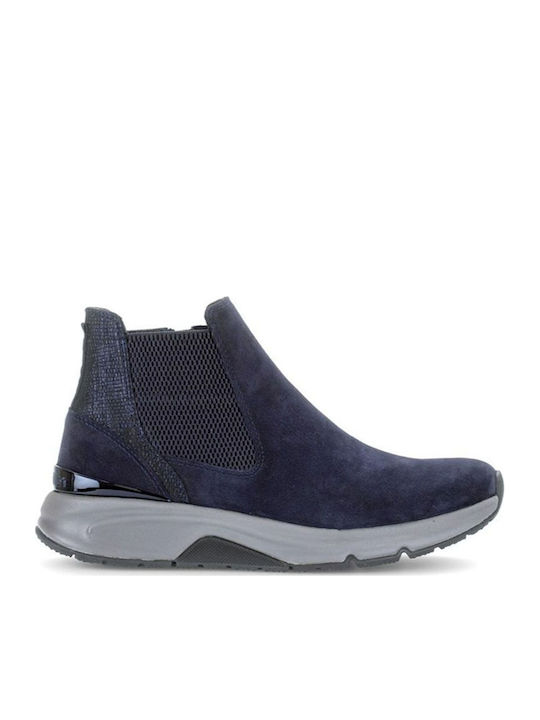 Gabor Blaue Damen-Lederstiefeletten