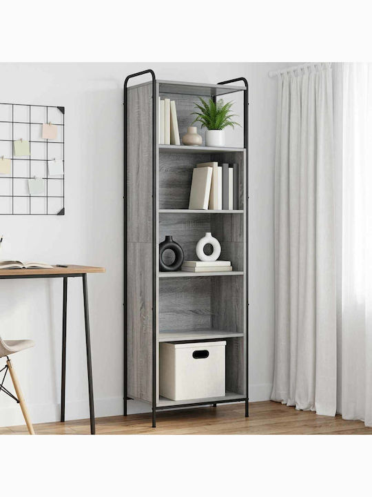 Βιβλιοθήκη Γκρι Sonoma 55.5x33x174εκ.