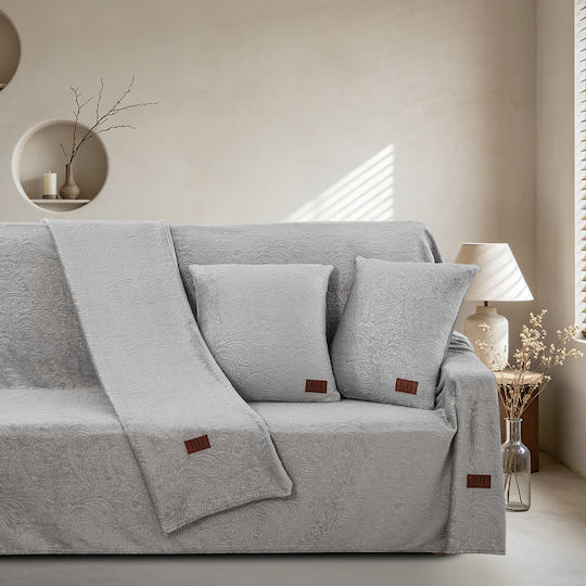 Beauty Home 8674 Set de Cuverturi pentru Canapea, 2 Bucăți, Jacquard, Gri