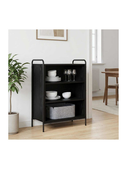 vidaXL Wooden Sideboard Black 73x33x81 cm