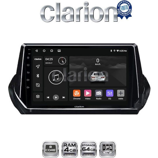 Clarion Auto-Audiosystem Für Peugeot 2008 (Bluetooth/USB/WiFi/GPS/Apple CarPlay/Android Auto)