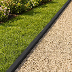 vidaXL Metal Garden Edging in Black 20 pcs