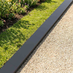 vidaXL Metal Garden Edging in Grey 1m x 15cm 2 pcs