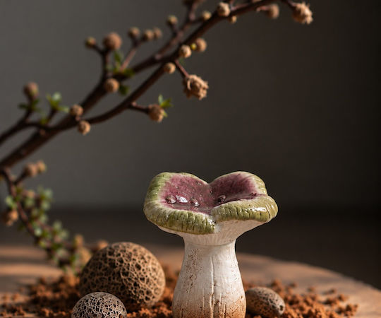 Keramikpilz Mit Glasur 8.4x7.9x9.5cm Lila Kaemingk