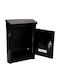 KMT Style Outdoor Metal Mailbox in Black