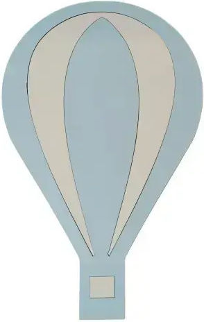 Lampă Suspendată pentru Copii cu o Singură Sursă de Lumină, din Lemn, cu Soclu E27, Albastru Deschis, 35x22 cm