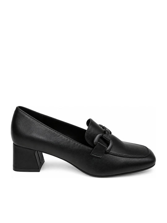Pumps mit Chunky Mittelhohem Absatz Schwarz WM-MP7005-27HH-SCHWARZ