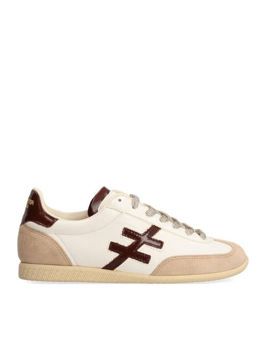 Another Trend Atenas Sneakers de Damă Bej Maroniu cu Roz Pal