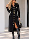 Maxi Evening Shirt Dress Black
