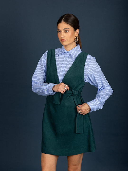 Rochie Verde Închis 132-81945-Verde Închis (665)