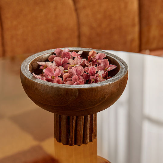 A-s Decorative Wooden Bowl Brown 18x18x12.5cm