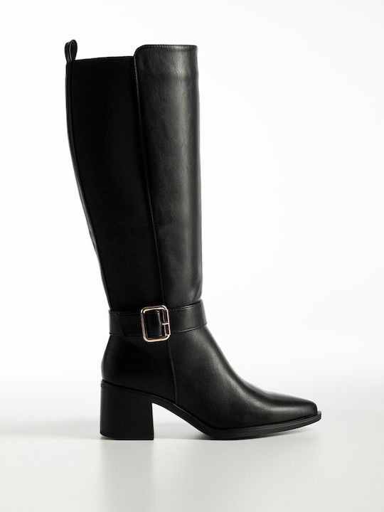 Bozikis Women's Boots with Mid Heel Black X27-3...