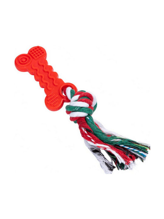 Nobleza Rubber Dog Bone Toy 20 cm Red 1 Piece