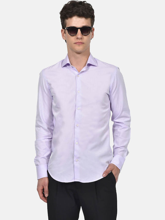 Cămașă cu Mâneci Lungi, Croială Regular Fit, Lila