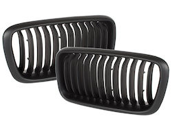 BMW 7 E38 Facelift 98–01 Kühlergrill Zwischen Den Scheinwerfern Nieren Links + Rechts Set Schwarz Matt BMW 7 E38 Facelift 98–01 Kühlergrill Zwischen Den Scheinwerfern Nieren Links + Rechts Set Schwarz Matt
