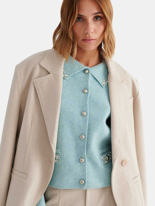 attrattivo Cardigan Tricotat pentru Femei Verde