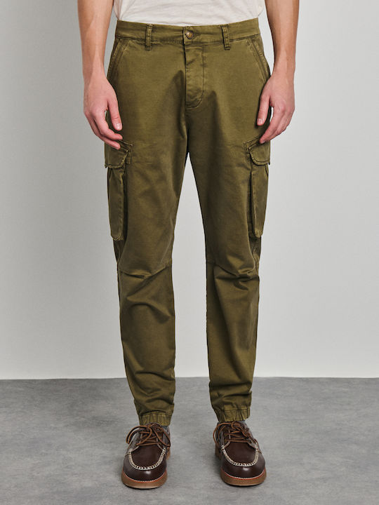Felix Ανδρικό Παντελόνι Cargo Ελαστικό Relaxed Fit Dark Olive