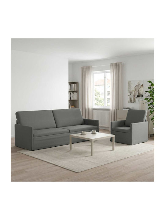 Set Mobilă Living Canapea cu 2 Locuri și Fotoliu