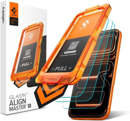 Spigen Glas.tr Align Master 0.3 mm Tempered Glass 3 bucăți (iPhone 18 Pro Max)