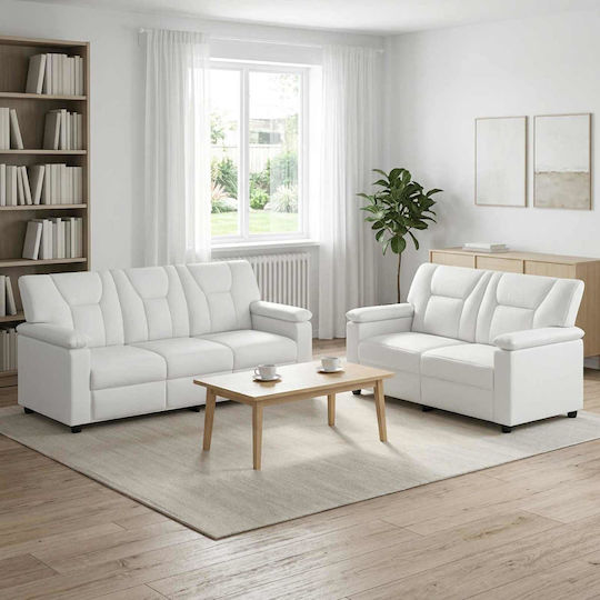 Set de Mobilier pentru Living Canapea cu 2 Locuri și Fotoliu