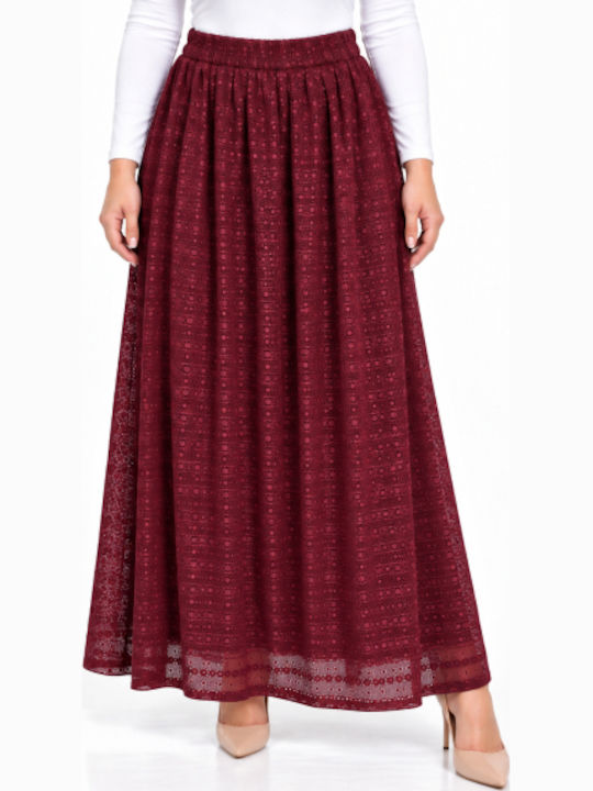 Maxi Burgundy Skirt WH-17769-27SK-BURGUNDY
