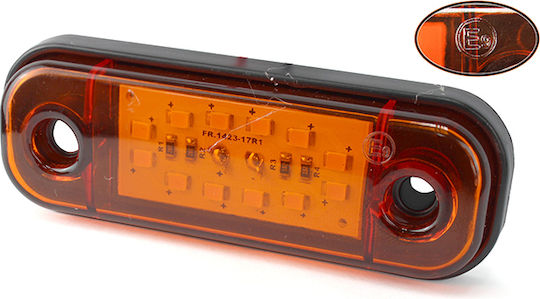 Комплект 5 LED габаритни светлини 12 LED 12/24 V Кехлибарени 84 Mm 0175s