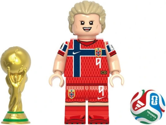 Kopf-Toy Футбол: Фигурка на Erling Haaland от Норвегия 4,5 см, туника-GH0793