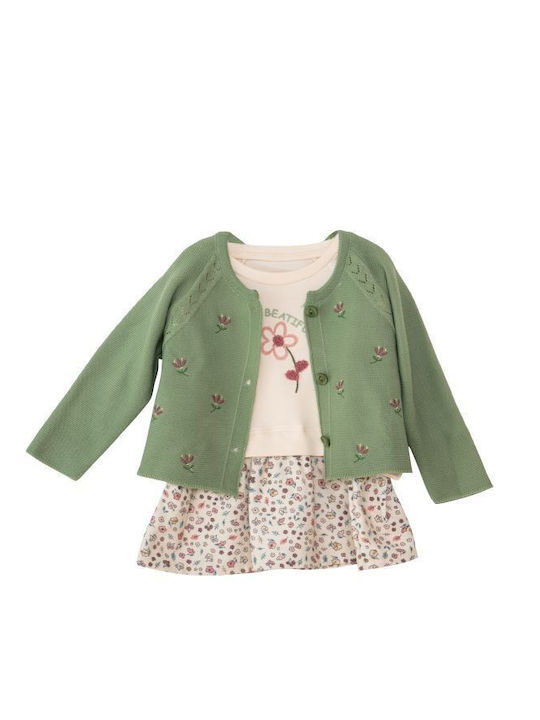 Rochie Tricotată pentru Copii Verde