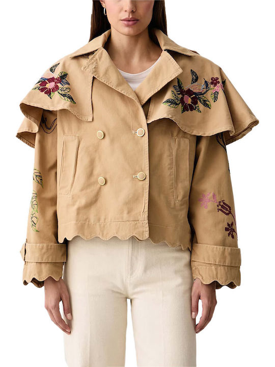 Farm Rio Women's Coat Beige