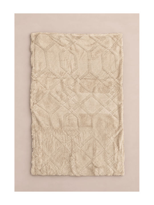 Comfort Fleece Blanket Double 220x240cm Ecru