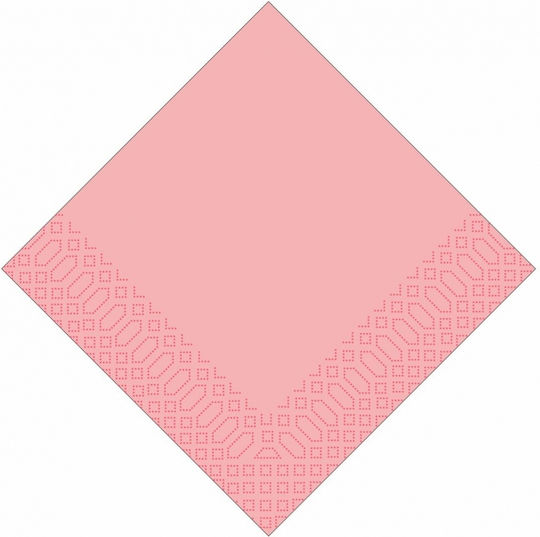 Rosa Luxusservietten 33 x 33 cm, 2-lagig – 85 Stück Finezza 3α-ατ-02