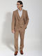 Men's Suit with Vest Camel