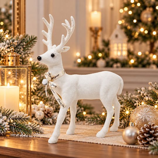 Weihnachtsfigur Weißer Rentier