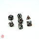 Two-Tone Grey and Orange Dice Set with Pouch Acrylic Dice Set RPG Dungeons & Dragons Pathfinder Wargames