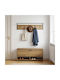 vidaXL Cuier de Perete din Lemn Maro 100x25x30cm