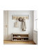 vidaXL Wandgarderobe Holz Braun 100x25x30 cm