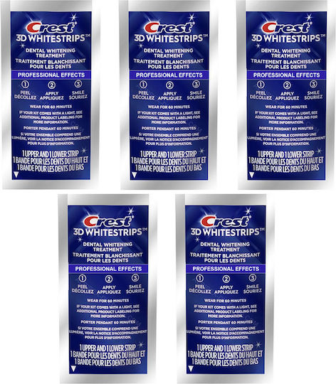 Crest 3D White Benzi Pentru Albirea Dinților 5 Bucăți