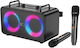 Hoco Difuzor Karaoke cu Microfoane Fără Fir și Efecte de Iluminare DS77 GET-HOCO-DS77 Negru