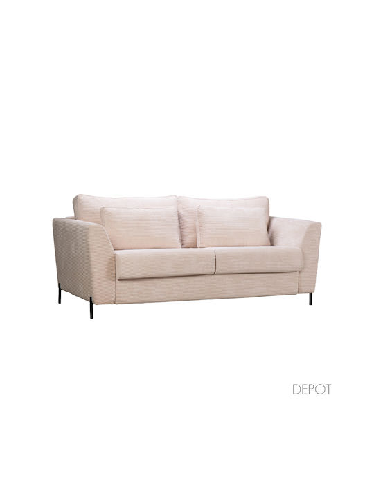 Cocoon Τριθέσιος Καναπές Κρεβάτι Beige 208x94x9...