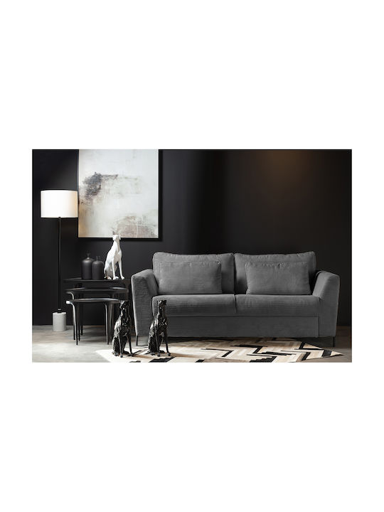 Cocoon Τριθέσιος Καναπές Κρεβάτι Γκρι 208x94x92εκ.