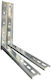Wall-Mounted Folding Stainless Steel AISI 304 Brackets Set – 365x450x1.5 9,000–12,000 BTU