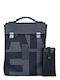 Ea Logo Grey Leather Women's Backpack